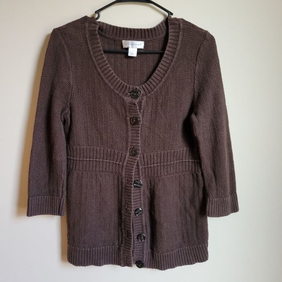 Christopher & Banks Sweaters - FREE w/purchase Christopher & Banks button up sweater brown size small